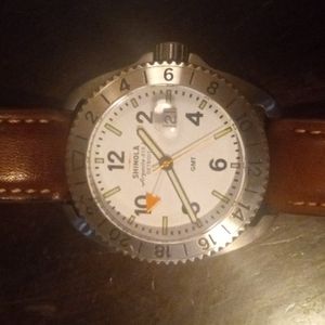 Shinola silver, sapphire cover wrist watch, os